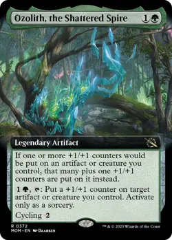 Ozolith, the Shattered Spire Extended Art FOIL NM #372 March of the Machine MTG - Image 1