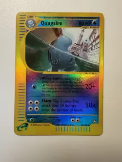 Quagsire 30/147 Aquapolis E-reader Holo Reverse Rare Pokemon Card LP/MP - Image 1