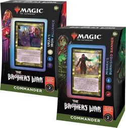 MTG Brothers War BRO Set of 2 Commander Deck Iron Alliance & Burnished Banner - Image 1