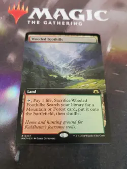 Mtg. Wooded Foothills. Foil Extended Art. #467. Modern Horizons 3. Pack Fresh - Image 1