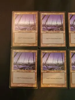 8x Swamp #340 Urza's Saga Basic Land Magic The Gathering MTG Mixed Condition - Image 2