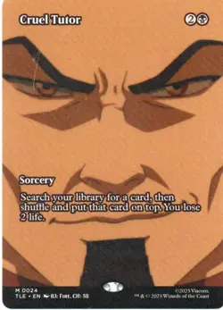 MTG: Avatar: Eternal-Legal: Borderless Cruel Tutor: Lightly Played Condition - Image 1