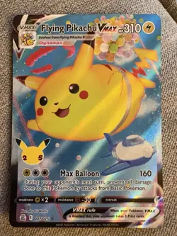 Pokemon TCG Flying Pikachu VMAX Holo Ultra Rare Celebrations 007/025 - Image 1