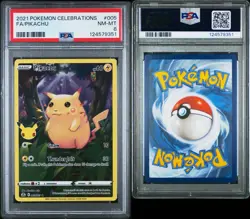 Pikachu # 005/025 Full Art | Pokemon TCG - 2021 Celebrations | PSA 8 NM-MT - Image 3