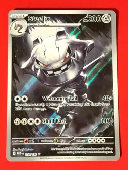 Steelix 150/132 Me01: Mega Evolution Holo Pokemon Card - Image 1