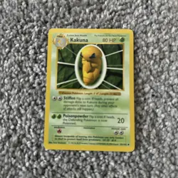 Pokemon Card Kakuna Base Set 33/102 Uncommon Unlimited 1999 LP-NM - Image 1