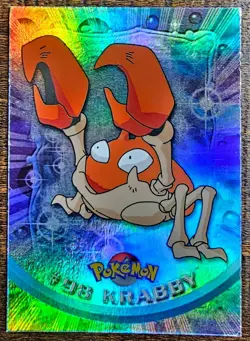 2000 Pokemon Topps Series 2 - Blue Logo - Silver Foil - Krabby #98 - NM/LP - Image 1