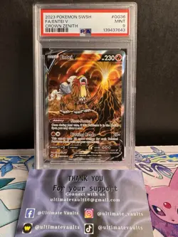 2023 Pokemon Crown Zenith FA/Entei V GG36/GG70 Galarian Gallery PSA 9 - Image 1