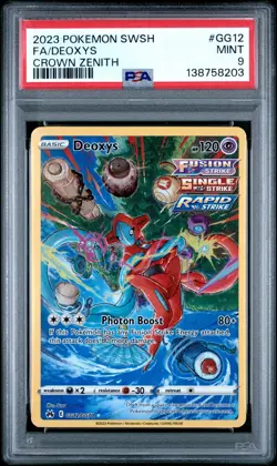 PSA 9 Deoxys GG12/GG70 Crown Zenith: Galarian Gallery Holo Pokemon GEM MINT - Image 1
