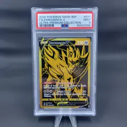 Pokemon Zamazenta v Ultra-Premium Full Art Promo SWSH077 PSA 9 Mint - Image 1