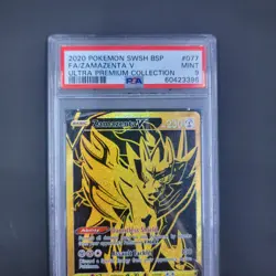 Pokemon Zamazenta v Ultra-Premium Full Art Promo SWSH077 PSA 9 Mint - Image 3