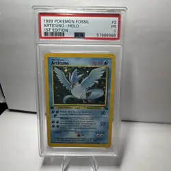 Pokemon TCG Articuno Fossil 2/62 Holo Rare 1st Edition PSA 1999 - Image 1