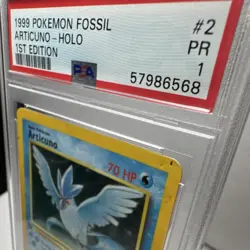 Pokemon TCG Articuno Fossil 2/62 Holo Rare 1st Edition PSA 1999 - Image 3