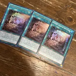 3x WANTED: Seeker of Sinful Spoils RA03-EN074 x2 Ultra Rare x1 Super YuGiOh! - Image 1