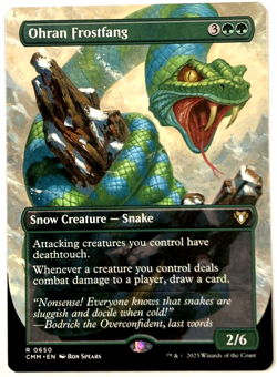 MTG Ohran Frostfang *BORDERLESS* Commander Masters 650 NM - Image 1