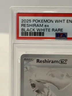2025 POKEMON WHT EN-WHITE FLARE BLACK WHITE RARE #173 RESHIRAM EX PSA 9 - Image 2