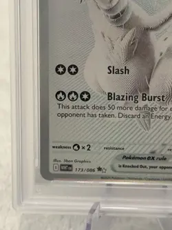 2025 POKEMON WHT EN-WHITE FLARE BLACK WHITE RARE #173 RESHIRAM EX PSA 9 - Image 5