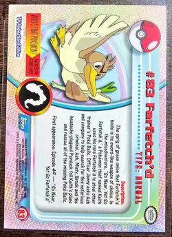 #83 FARFETCH'D - 2000 Topps Chrome Pokemon Holo Foil NM-MT! - Image 2