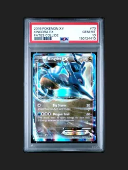 Pokemon 2016 XY Kingdra EX Fates Collide #73/124 PSA 10 - Image 1