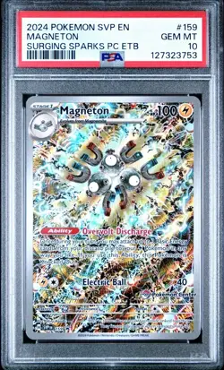 Pokemon Center Magnet Magneton #159 PSA 10 Surging Sparks Promo - Image 1