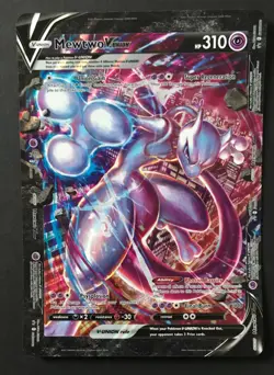 Mewtwo V-Union JUMBO SWSH162 V Union PROMO Oversized Pokemon Card HOLO NM - Image 2