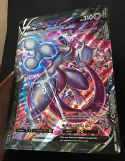 Mewtwo V-Union JUMBO SWSH162 V Union PROMO Oversized Pokemon Card HOLO NM - Image 4