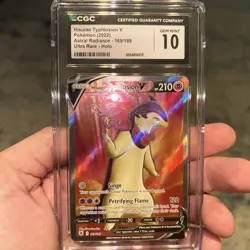Pokemon Cards Hisuian Typhlosion V Full Art Ultra Rare Holo 169/189 SWSH10 TCG - Image 1