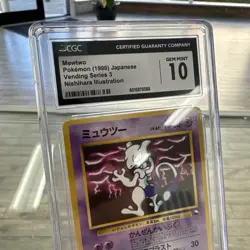 Mewtwo Vending Machine Cards Series 3 (Japanese) CGC 10 #150 Nishihara - Image 2