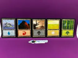MTG Alternate Art Basic Land Set of 5 Portal 1 Simplified Chinese *CCGHouse* - Image 1