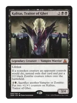 MTG Kalitas, Traitor of Ghet-Oath of the Gatewatch NM English Regular - Image 1