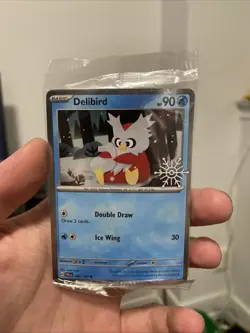 Delibird 046/193- Sealed Holiday Calendar Snowflake Stamped Promo Holo Pokemon - Image 1