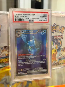 2023 POKEMON MEW EN-151 SPECIAL ILLUSTRATION RARE #200 BLASTOISE EX PSA 10 - Image 1
