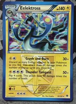 Pokemon TCG - ELETROSS - Plasma Blast 33/101 Rare Holo - LP - Image 1