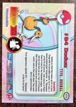 Doduo #84 2000 Topps Pokemon TV Animation Edition Series 2 - Image 2