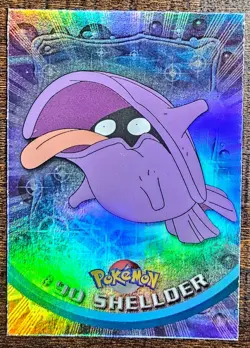 2000 Topps Pokemon TV Animation Edition Series 2 Shellder #90 Foil Blue Label - Image 1