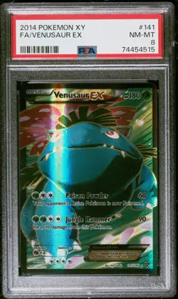 Pokemon XY #141/146 Full Art Venusaur EX - PSA 8 Near Mint-Mint (2014) - Image 1