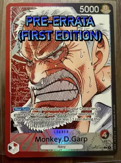 Monkey.D.Garp Pre-Errata Leader Alternate Art OP02-002 Paramount War English NM - Image 1