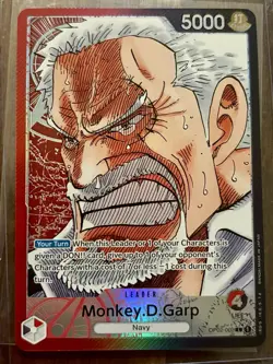 Monkey.D.Garp Pre-Errata Leader Alternate Art OP02-002 Paramount War English NM - Image 2