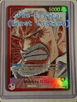 Monkey.D.Garp Pre-Errata (First Edition) Leader OP02-002 Alternate Art English - Image 1