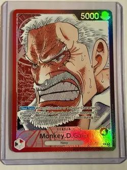Monkey.D.Garp Pre-Errata (First Edition) Leader OP02-002 Alternate Art English - Image 2
