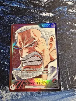 Pre-errata Monkey.D.Garp (002) (Alternate Art) OP02-002 Paramount War Foil - Image 1