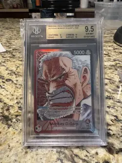 Monkey D Garp - Pre-Errata - Alt Art Leader - OP02-002 - One Piece TCG BGS 9.5 - Image 1