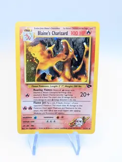 Blaine’s Charizard Holo 2/132 Gym Challenge Pokemon TCG WOTC - Image 1