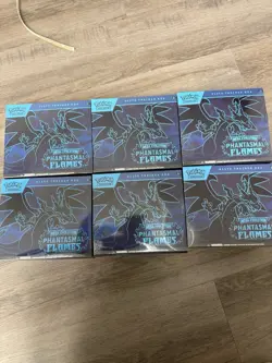 Pokemon Mega Evolution Phantasmal Flames Elite Trainer Box ETB Sealed Bundle x 5 - Image 1