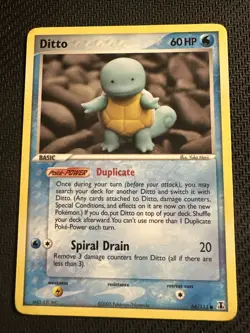 Pokemon TCG Ditto Delta Species Card 64/113 Squirtle 2005 LP/MP - Image 1