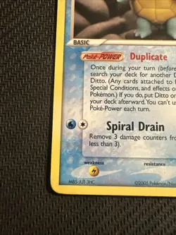 Pokemon TCG Ditto Delta Species Card 64/113 Squirtle 2005 LP/MP - Image 4