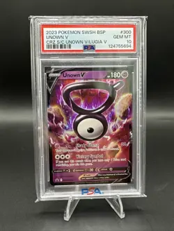 PSA 10 Mint 2023 Pokemon SWSH BSP Unown V Promo SWSH300 Crown Zenith Collection - Image 1