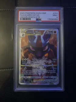 2023 Pokemon SWSH BSP FA/Lucario VSTAR Crown Zenith ETB #291 PSA 9 - Image 1