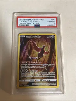 2023 Pokemon Swsh Black Star Promo Galarian Articuno Crown Zenith PSA 10 #282 - Image 1