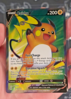 Raichu V (Full Art) 158/172 Pokemon Sword & Shield: Brilliant Stars Holo - NM - Image 1